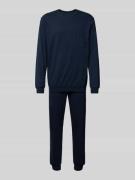 Schiesser Pyjama mit Brusttasche Modell 'Comfort Essentials' in Marine...
