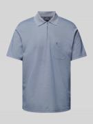 RAGMAN Regular Fit Poloshirt mit Logo-Stitching in Jeansblau Melange, ...