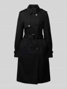 Mango Trenchcoat mit Gürtel Modell 'POLANA' in Black, Größe XS