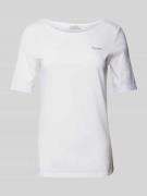 Marc O'Polo T-Shirt mit U-Boot-Ausschnitt in Weiss, Größe M