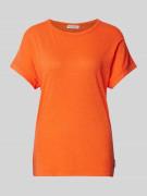 Marc O'Polo T-Shirt im unifarbenen Design in Orange, Größe S