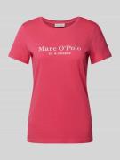Marc O'Polo T-Shirt mit Label-Print in Pink, Größe XS