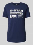 G-Star Raw T-Shirt mit Label-Print in Marine, Größe S