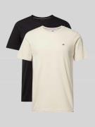 Tommy Jeans T-Shirt mit Label-Stitching im 2er-Pack in Black, Größe XS