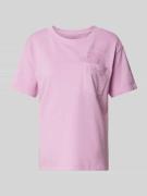Jake*s Casual T-Shirt mit Motiv-Stitching in Rosa, Größe XS