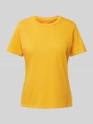 Gant T-Shirt mit Label-Stitching in Apricot, Größe S