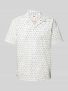Levi's® Standard Fit Freizeithemd mit Allover-Muster in Weiss, Größe S