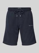 Marc O'Polo Shorts in unifarbenem Design mit elastischem Bund in Dunke...