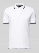 Geox Slim Fit Poloshirt mit Kontraststreifen in Weiss, Größe M