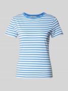 Tom Tailor Denim T-Shirt mit Rundhalsausschnitt in Hellblau, Größe L
