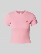Levi's® T-Shirt mit Label-Print Modell 'ESSENTIAL' in Pink, Größe S