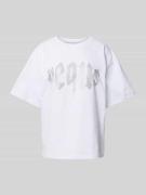 PEQUS T-Shirt mit Ziersteinbesatz Modell 'Rhinestone' in Weiss, Größe ...