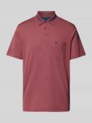 RAGMAN Regular Fit Poloshirt mit Allover-Muster in Rot, Größe L