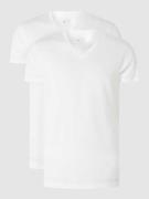 Jockey T-Shirt aus Baumwolle im 2er-Pack in Weiss, Größe M