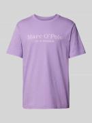 Marc O'Polo T-Shirt mit Label-Print in Flieder, Größe S