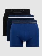 Schiesser Trunks mit Stretch-Anteil im 3er-Pack in Blau, Größe L