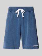 REVIEW Regular Fit Sweatpants mit Label-Print in Marine, Größe S