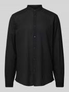Antony Morato Regular Fit Freizeithemd mit Maokragen in Black, Größe 4...