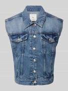 Mango Jeansweste mit Brusttaschen Modell 'KIMBERLY' in Hellblau, Größe...