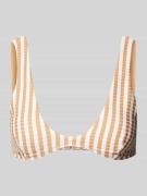 Rip Curl Bikini-Oberteil mit Strukturmuster in Hellbraun, Größe XS
