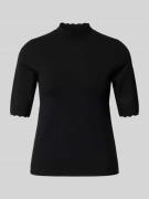 Zero Strickshirt mit Stehkragen in Black, Größe 34
