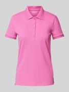 Montego Regular Fit Poloshirt in unifarbenem Design in Pink, Größe XS