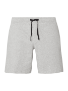 Schiesser Sweatshorts mit Karomuster Modell 'Boxer' in Mittelgrau Mela...