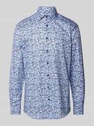 Eterna Modern Fit Business-Hemd mit Allover-Muster in Bleu, Größe 41