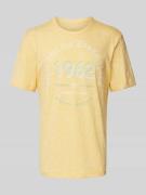 Tom Tailor T-Shirt mit Label-Print in Gelb, Größe S
