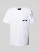 Versace Jeans Couture T-Shirt mit Rundhalsausschnitt in Weiss, Größe S
