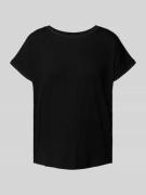 More & More T-Shirt im unifarbenen Design in Black, Größe 34