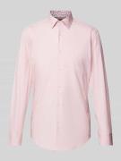 BOSS Slim Fit Business-Hemd mit Knopfleiste in Rose, Größe 38