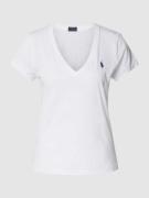 Polo Ralph Lauren T-Shirt mit Label-Stitching in Weiss, Größe L