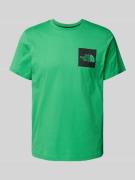 The North Face T-Shirt mit Label-Print Modell 'FINE' in Gruen, Größe X...