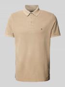 Tommy Hilfiger Regular Fit Poloshirt mit Polokragen in Beige, Größe L