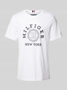 Tommy Hilfiger T-Shirt mit Label-Print Modell 'HILFIGER COIN' in Weiss...