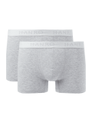 Hanro Trunks mit Label-Details im 2er-Pack in Hellgrau, Größe S