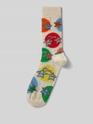 Happy Socks Socken mit Motiv-Print Modell 'Elton Glasses' in Offwhite,...