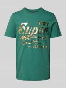 Superdry T-Shirt mit Label-Print Modell 'METALLIC WORKWEAR' in Gruen, ...