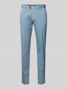 Hiltl Regular Fit Chino mit Bundfalten Modell 'Tarent' in Hellblau, Gr...