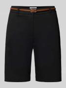 B.Young Regular Fit Shorts mit Gürtel Modell 'Days' in Black, Größe 36