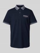 Tom Tailor Regular Fit Poloshirt mit Label-Print in Marine, Größe S