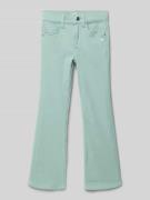 s.Oliver RED LABEL Flared Jeans mit floralem Stitching in Mint, Größe ...