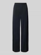 Esprit Wide Leg Stoffhose mit fixierten Bügelfalten in Black, Größe XS