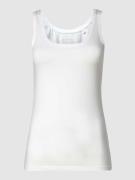 OPUS Tanktop aus Baumwoll-Elasthan-Mix in Weiss, Größe 36