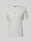 Replay T-Shirt mit Label-Print in Hellgrau, Größe S