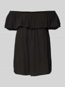 ICHI Off-Shoulder-Bluse mit Volant Modell 'MARRAKECH' in Black, Größe ...