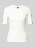 HUGO T-Shirt im unifarbenen Design Modell 'Darnelia' in Offwhite, Größ...