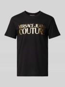 Versace Jeans Couture T-Shirt mit Label-Print in Black, Größe S