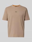 BOSS Orange T-Shirt mit Label-Detail Modell 'TCHUP' in Beige, Größe S